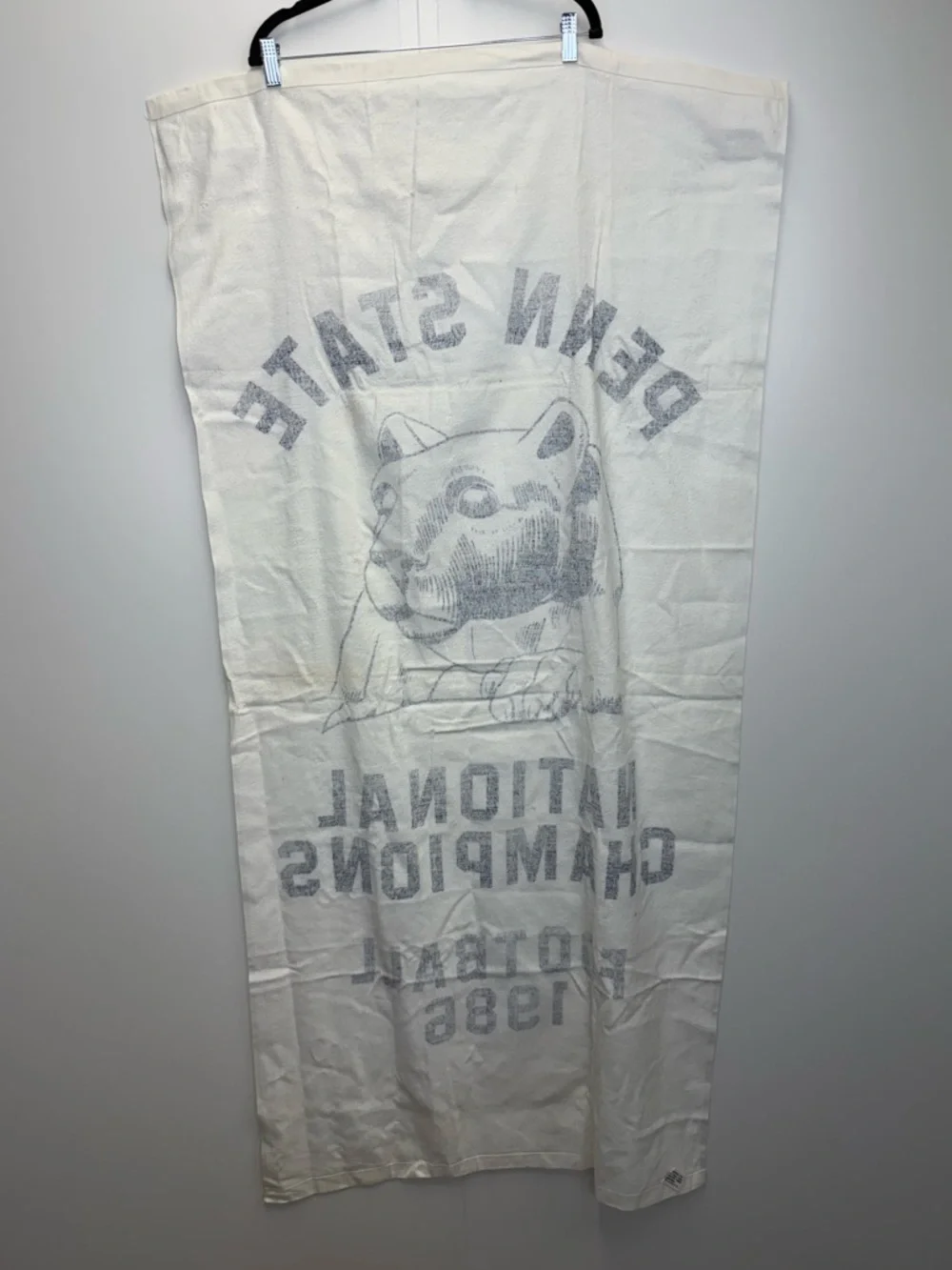 Penn State Vintage National Champions Football 1986 White & Blue Beach Towel